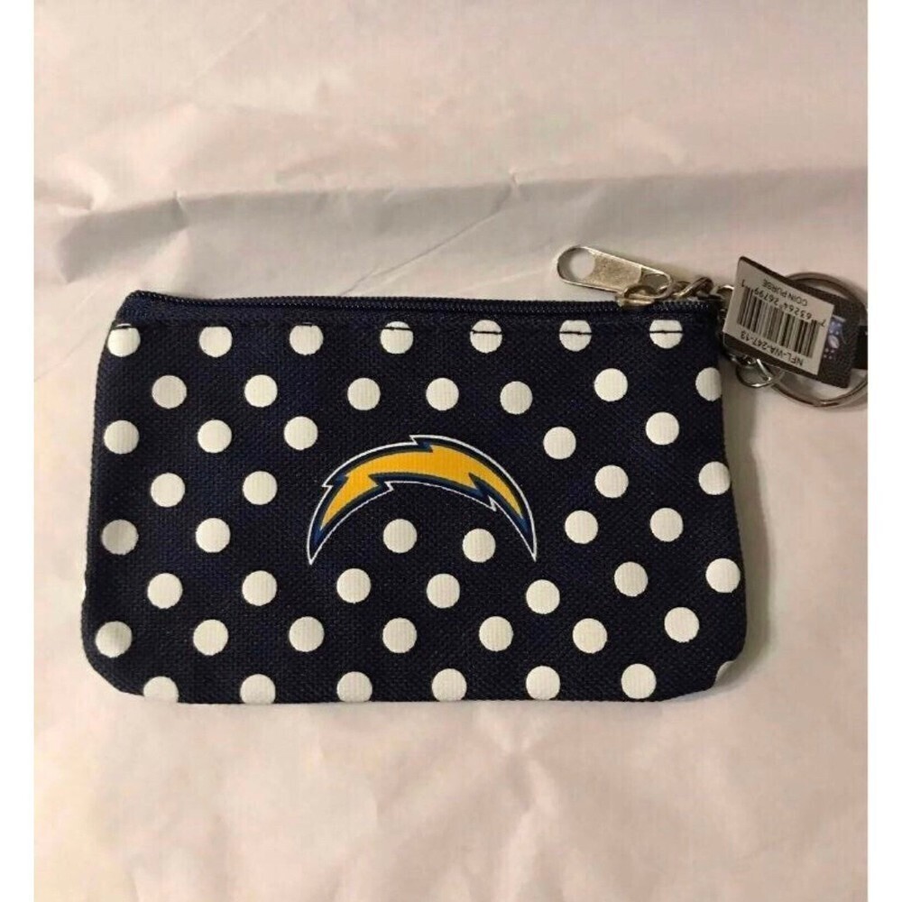 NFL Chargers Zippered Keychain ID Wallet